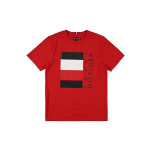 TOMMY HILFIGER Tričko  červená / noční modrá / bílá