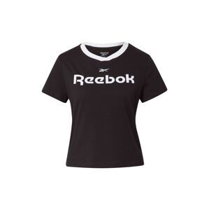 Reebok Sport Funkční tričko  černá / bílá