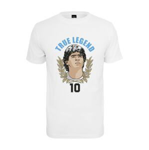 Mister Tee Tričko 'True Legends Number 10'  bílá / černá / světlemodrá / režná