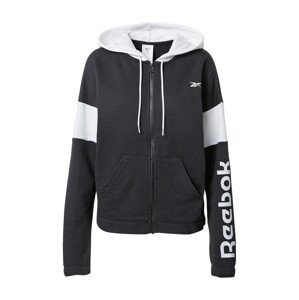 Reebok Sport Sportovní mikina s kapucí  černá / bílá