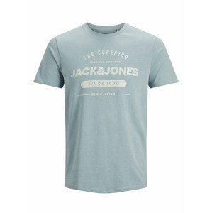 JACK & JONES Tričko  světlemodrá / bílá