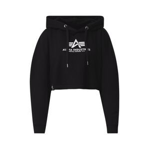 ALPHA INDUSTRIES Mikina  černá / bílá