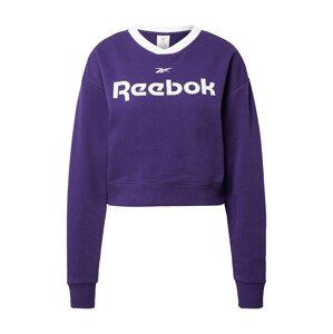 Reebok Sport Sportovní mikina  tmavě fialová / bílá