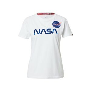 ALPHA INDUSTRIES Tričko 'NASA'  modrá / bílá