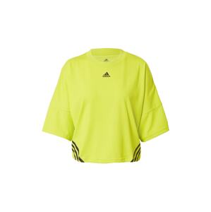 ADIDAS PERFORMANCE Funkční tričko  černá / svítivě žlutá