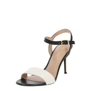 Lauren Ralph Lauren Páskové sandály 'GWEN'  černá / bílá