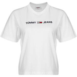 Tommy Jeans T-Shirt  bílá / černá