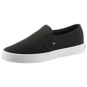 TOMMY HILFIGER Slip on boty  černá