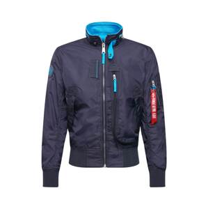 ALPHA INDUSTRIES Přechodná bunda 'Wing'  marine modrá / světlemodrá / světle červená / bílá