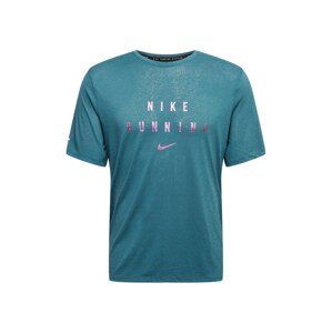 NIKE Funkční tričko 'Miler Run Division'  modrá / stříbrná