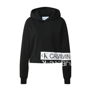 Calvin Klein Jeans Mikina  bílá / černá
