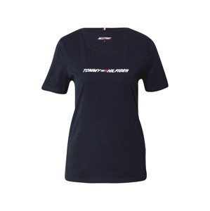 Tommy Sport Funkční tričko  tmavě modrá / bílá / brusinková