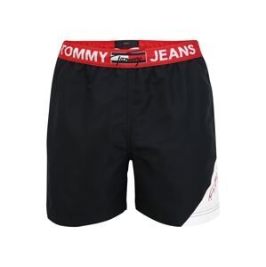 Tommy Jeans Plavecké šortky  bílá / ohnivá červená / námořnická modř