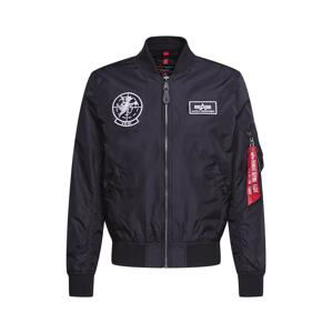 ALPHA INDUSTRIES Přechodná bunda 'Glow In The Dark'  červená / černá / bílá