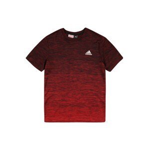 ADIDAS PERFORMANCE Funkční tričko  černý melír / červený melír / bílá