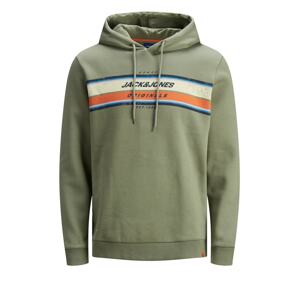 JACK & JONES Mikina 'JORTYLERS'  zelená / oranžová / krémová / černá / modrá / marine modrá / azurová modrá