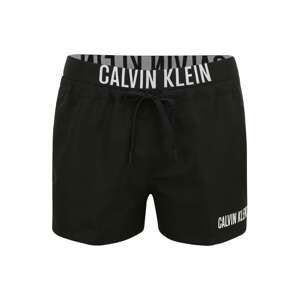 Calvin Klein Swimwear Plavecké šortky  černá / bílá