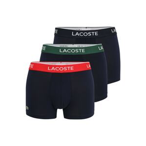 LACOSTE Boxerky  noční modrá / tmavě zelená / jasně červená / bílá