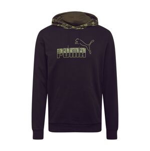 PUMA Sportovní mikina  černá / světle zelená / khaki