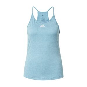 ADIDAS PERFORMANCE Sportovní top  světlemodrá / bílá