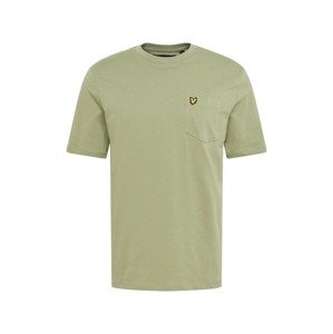 Lyle & Scott Tričko  khaki / černá / žlutá