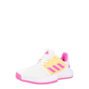 ADIDAS PERFORMANCE Sportovní boty 'CourtJam xJ'  bílá / pink / šafrán