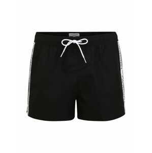 Calvin Klein Swimwear Badeshorts  černá / bílá