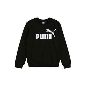 PUMA Mikina  černá / bílá