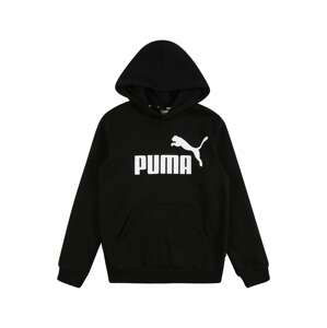 PUMA Mikina  černá / bílá