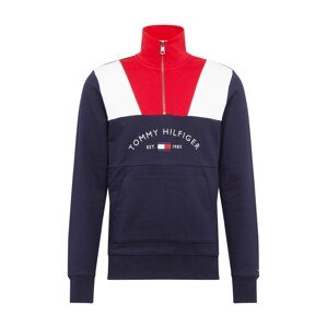 TOMMY HILFIGER Mikina  námořnická modř / bílá / červená