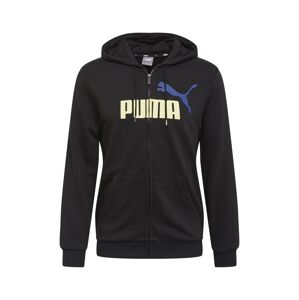 PUMA Sportovní mikina s kapucí  černá / bílá / modrá