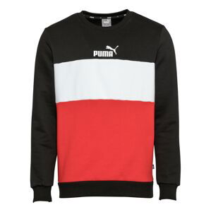 PUMA Sportovní mikina  černá / bílá / červená