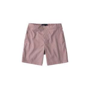 Abercrombie & Fitch Badeshorts  burgundská červeň / bílá