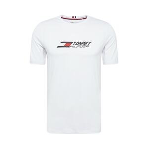 Tommy Sport Funkční tričko  bílá / marine modrá / červená
