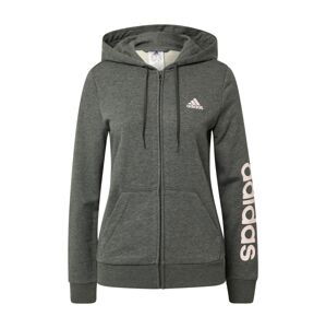 ADIDAS PERFORMANCE Sportovní mikina s kapucí  tmavě šedá / pastelově růžová