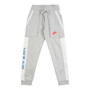 Nike Sportswear Kalhoty  šedá / bílá / modrá / červená