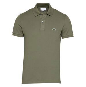 LACOSTE Tričko  khaki / bílá / zelená