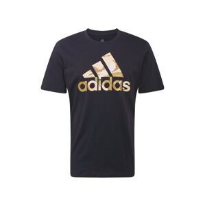 ADIDAS PERFORMANCE Funkční tričko  černá / režná / hnědá / pastelově růžová / bílá