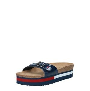 Tommy Jeans Pantofle  červená / bílá / marine modrá