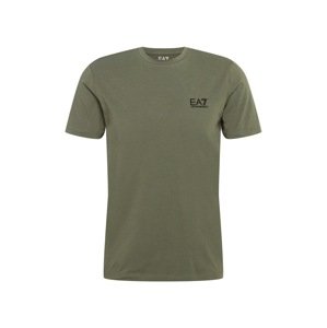 EA7 Emporio Armani Tričko  khaki / černá