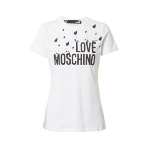 Love Moschino Tričko  bílá / černá