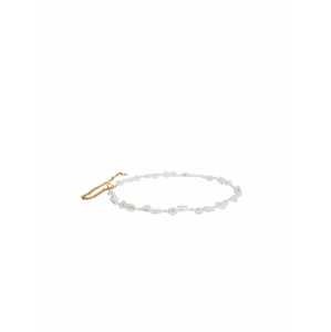 MANGO Opasek 'BIZAN'  perlově bílá / zlatá
