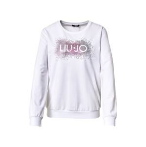 LIU JO JEANS Mikina  bílá / pink / stříbrná