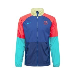 NIKE Sportovní bunda 'FC Barcelona'  námořnická modř / tyrkysová / žlutá / korálová