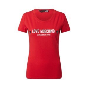 Love Moschino Tričko  červená / bílá / černá