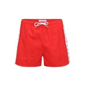 Calvin Klein Swimwear Plavecké šortky  červená / bílá / černá