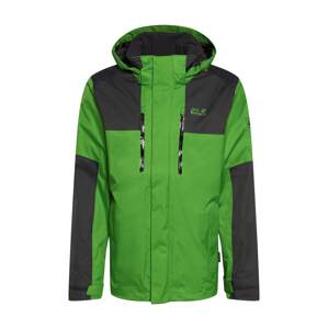 JACK WOLFSKIN Outdoorová bunda 'JASPER FLEX'  zelená / černá