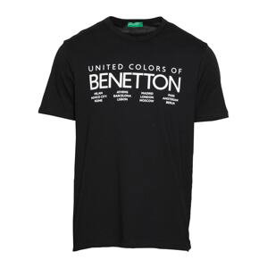 UNITED COLORS OF BENETTON T-Shirt  černá / bílá
