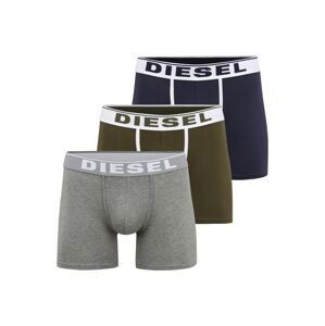 DIESEL Boxerky 'UMBX-SEBASTIAN'  šedý melír / olivová / námořnická modř / bílá