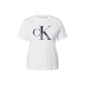 Calvin Klein Jeans Tričko  bílá / černá